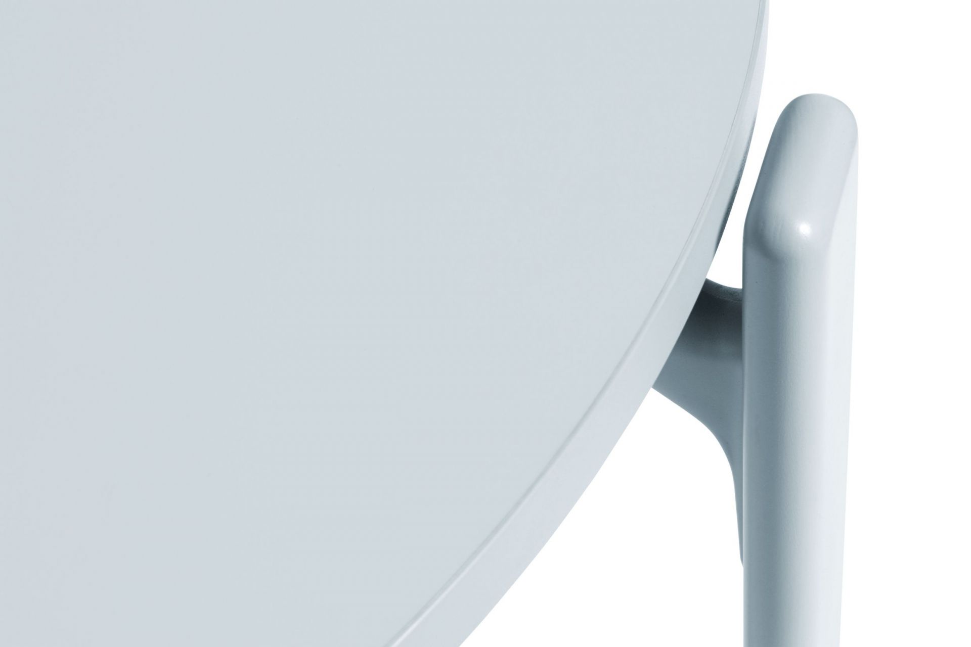 Detailaufnahme des Rey Table Tisch Hay in Schieferblau mit Laminat Gull. Design Tisch.