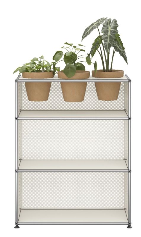 Buffet USM Haller M56 avec accessoires pour plantes - Blanc pur