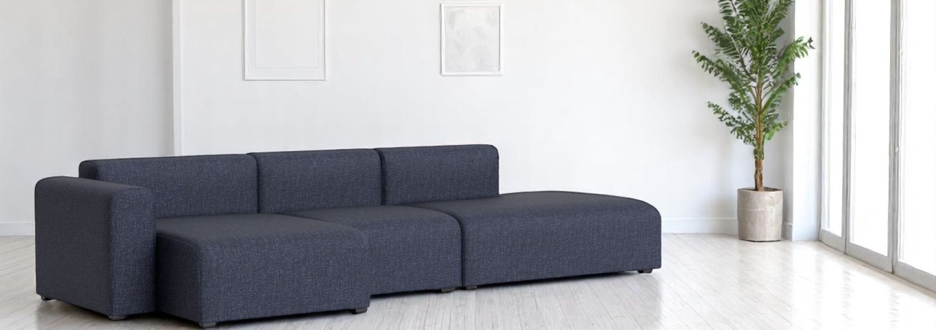 Canapé Mags 3 places Combination 4 Low Armrest avec accoudoir à gauche Hay  