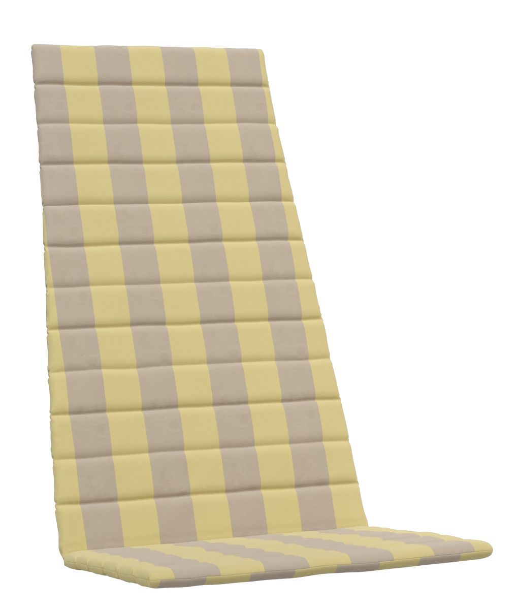 Between Lines Coussin d'assise pour chaise longue d'extérieur Skagerak by Fritz Hansen Lemon/Sand Stripe