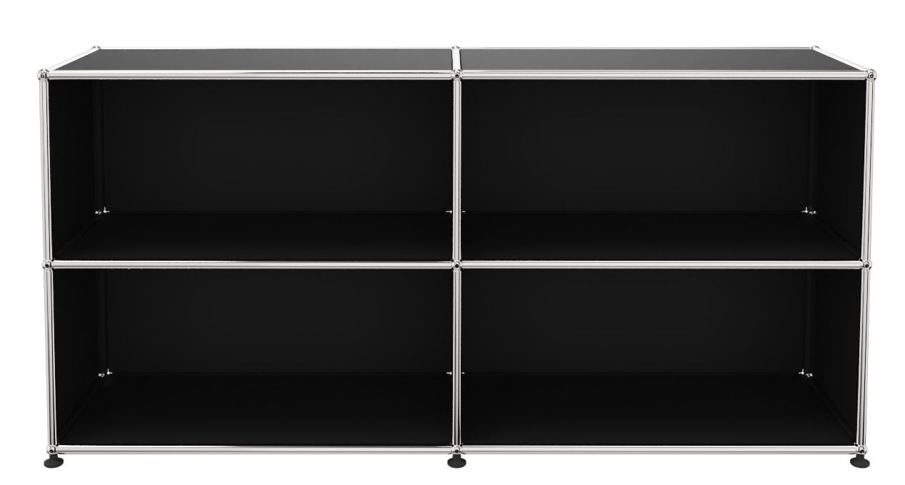 USM Haller Buffet Ouverts Noir graphite  - FAST DELIVERY