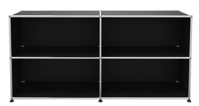 USM Haller Buffet Ouverts Noir graphite  - FAST DELIVERY
