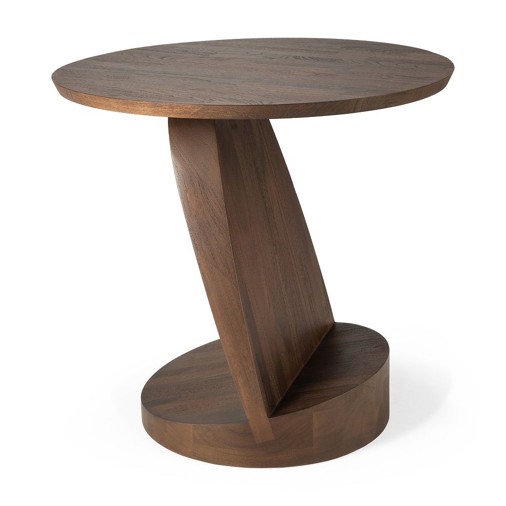 Table d'appoint Oblic ronde en teck Ethnicraft