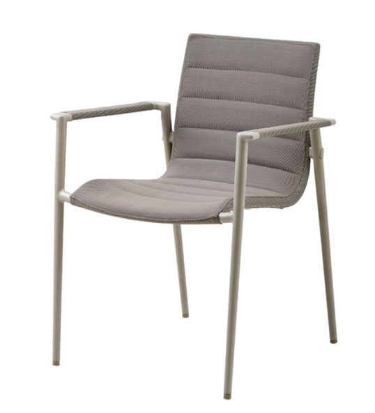 Core Outdoor Chaise AirTouch avec accoudoirs Taupe Cane-Line