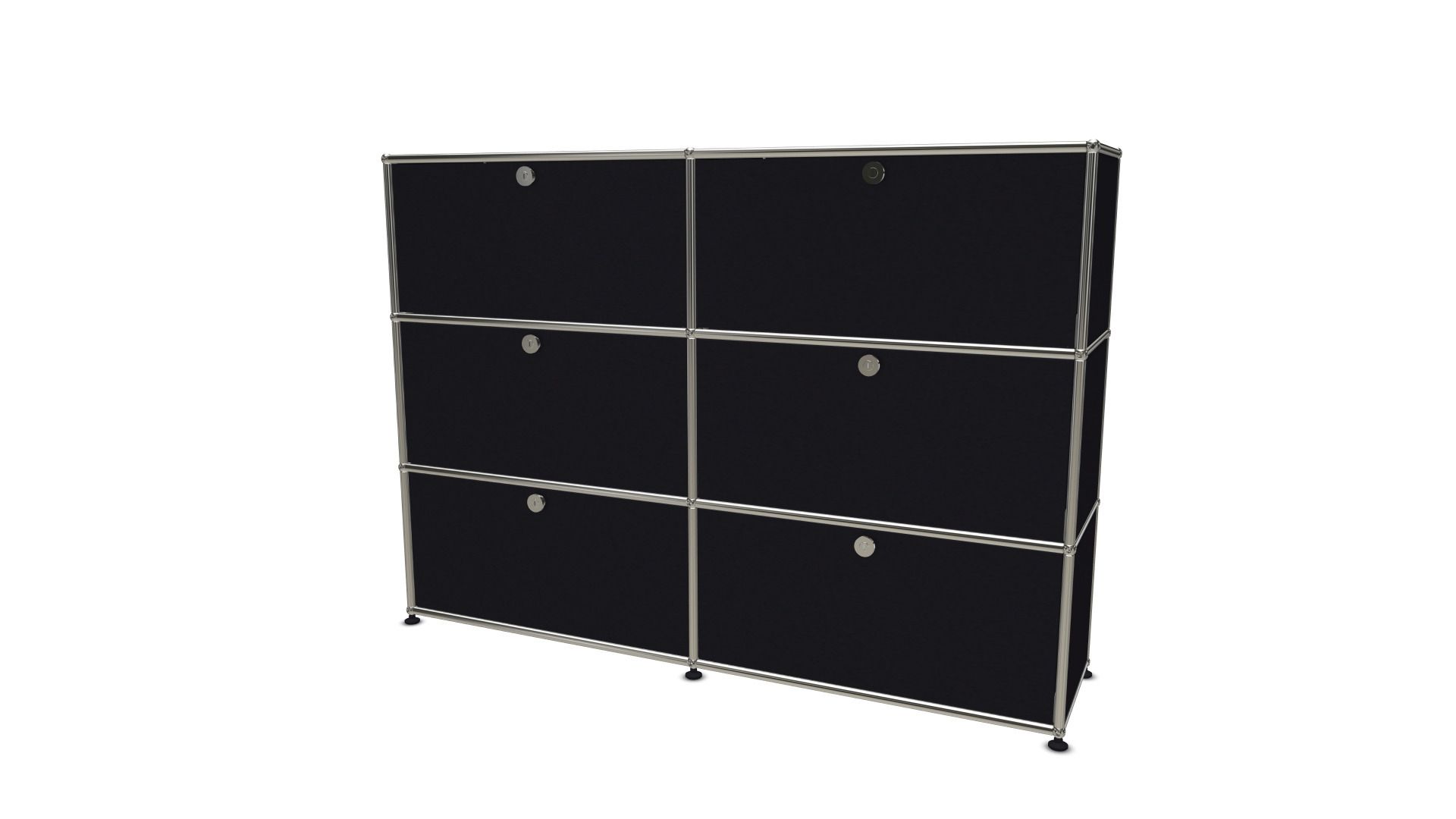 USM Haller Highboard 6 Klappen schwarz