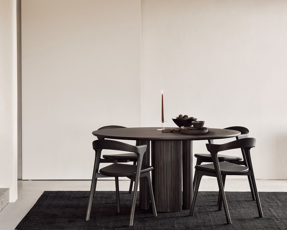 Roller Max Table ronde acajou marron foncé Ethnicraft