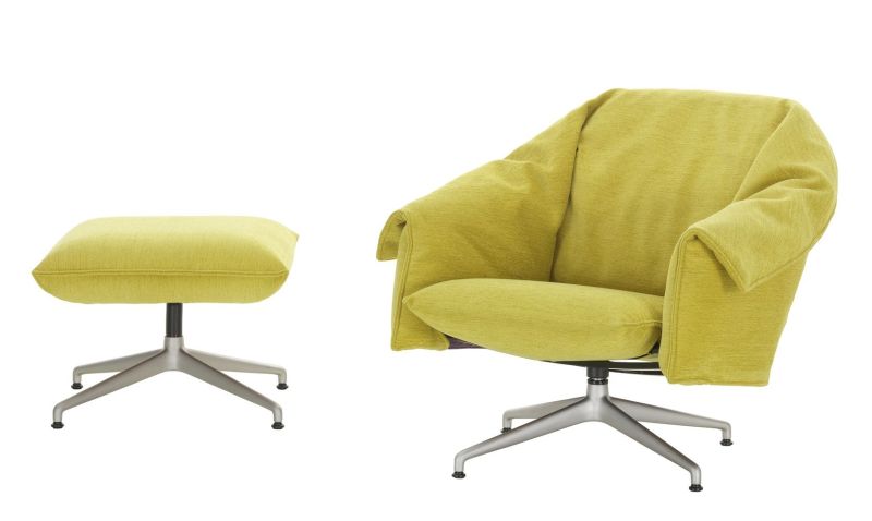 Bascule Fauteuil Lowback avec pouf Vitra