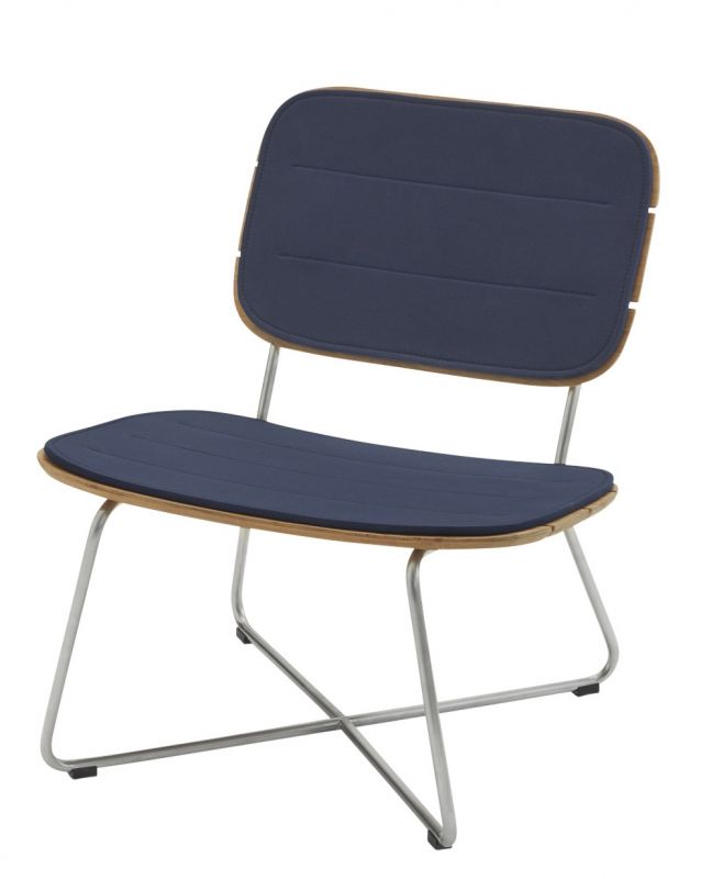 Lilium Lounge Chair chaise coussin d'assise Cushion Outdoor Skagerak by Fritz Hansen Marine