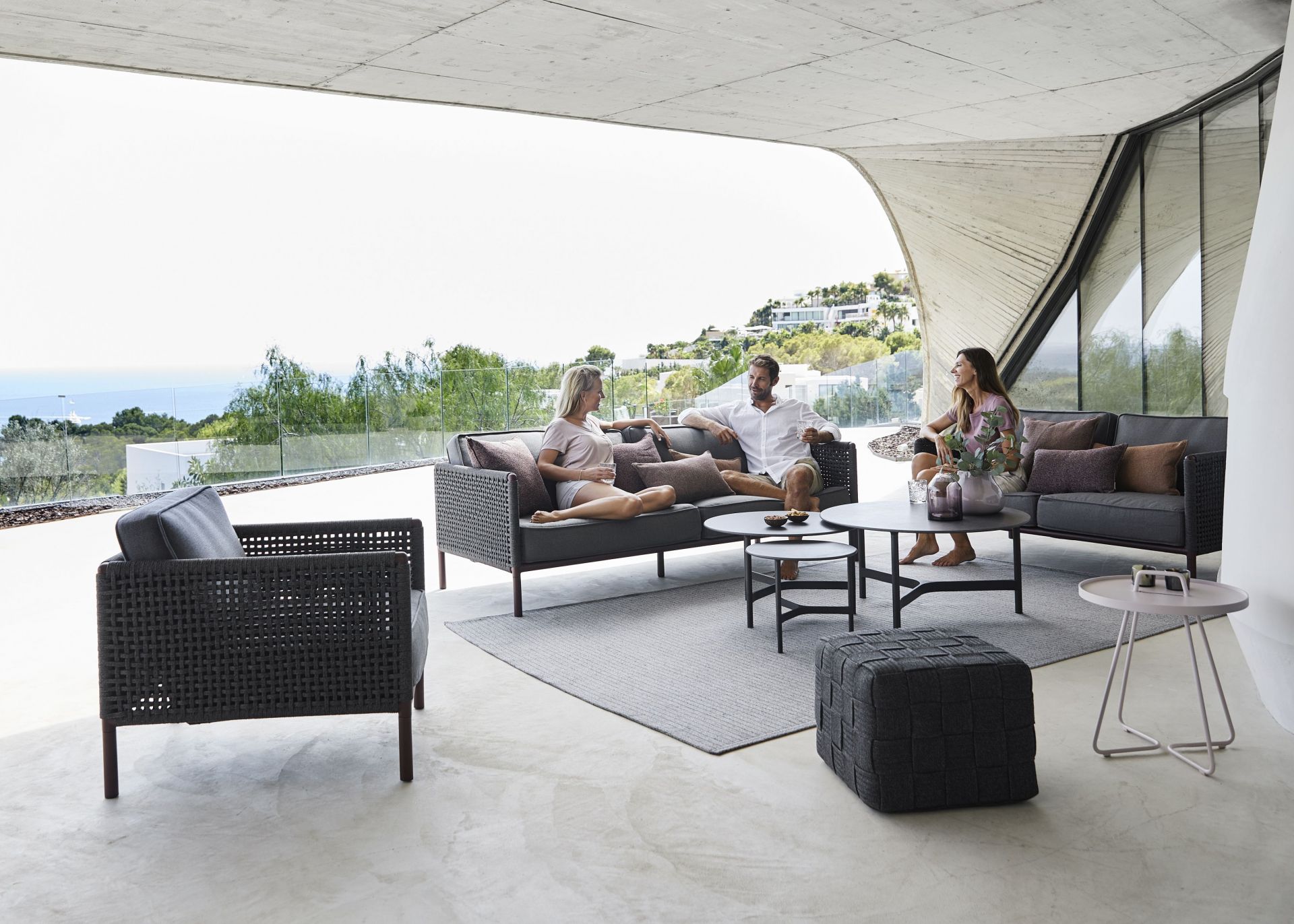 Encore Canapé 3 places avec coussin AirTouch Cane-Line