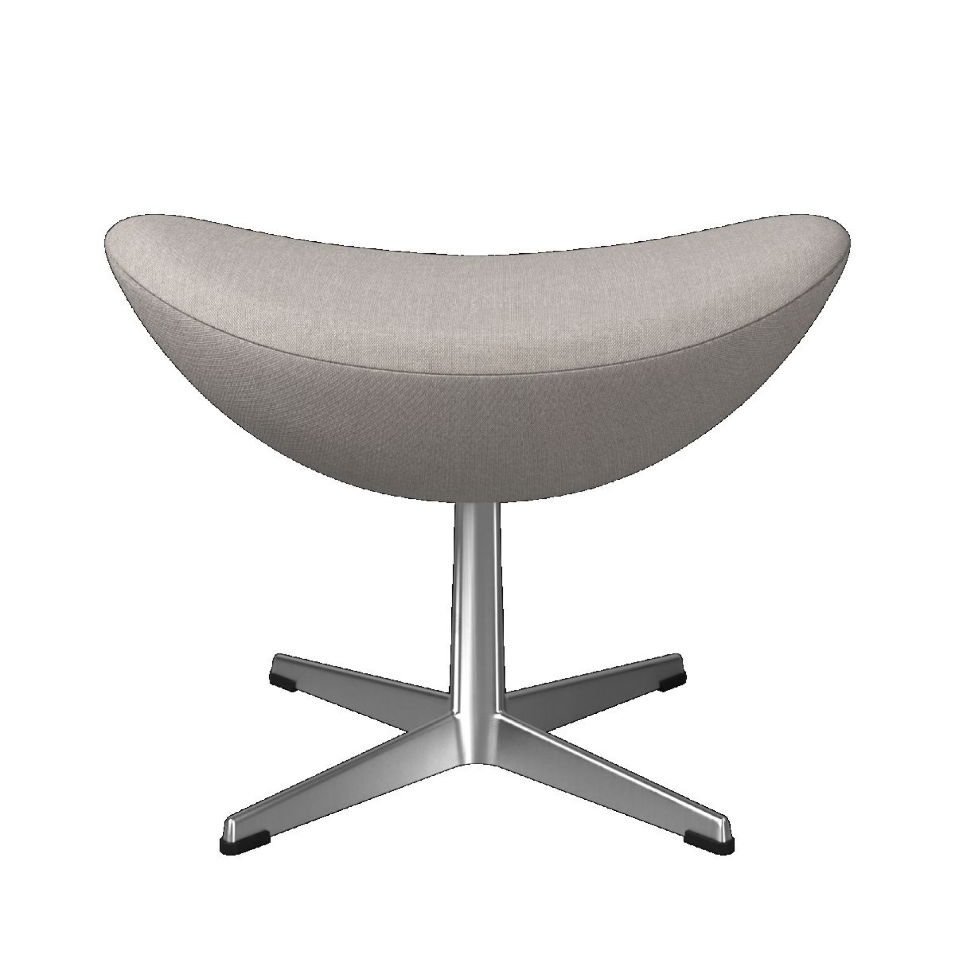 Egg Chair with stool Re-wool Textile fabric Gris blanc Fritz Hansen
