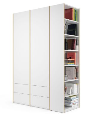 MODULAR PLUS Armoire L 154,1 cm Combinaison avec étagère annexe à droite Müller Möbelwerkstätten