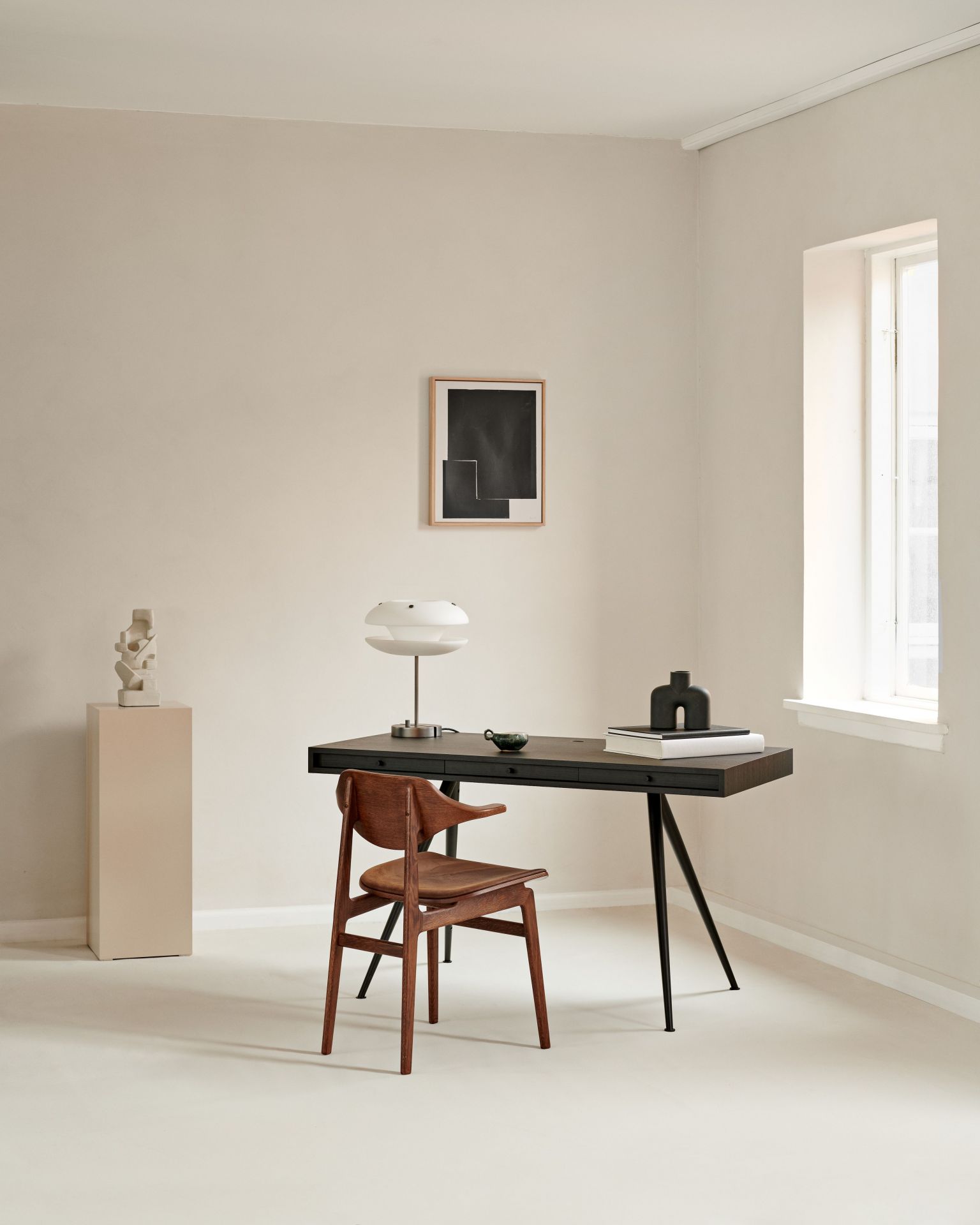 Bureau de bureau JFK avec pieds standard Noir Norr11