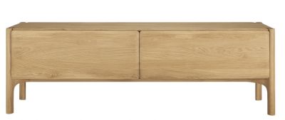 Ethnicraft PI TV Schrank aus Eiche mit zwei Türen und schlichtem, modernem Design.