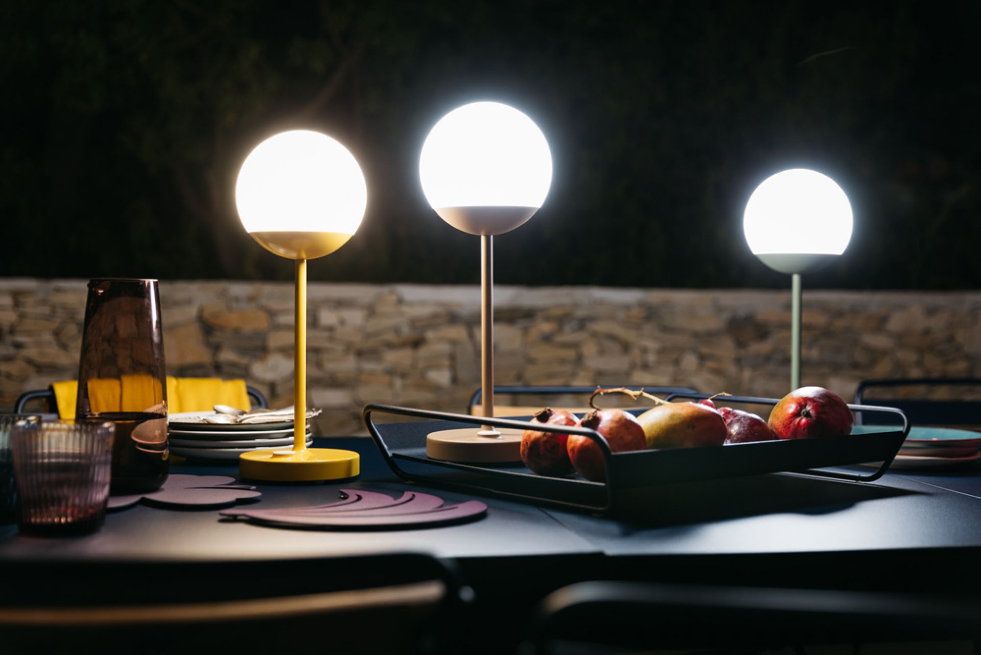 Mooon Lampe de table H 63 cm Bleu acapulco Fermob OFFRE SPECIALE