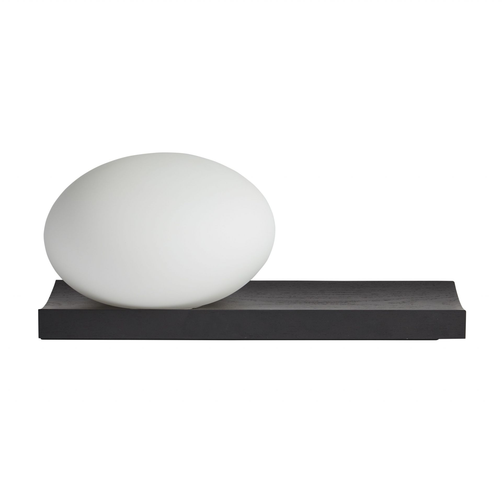Dew table et applique murale frêne noir laqué Woud