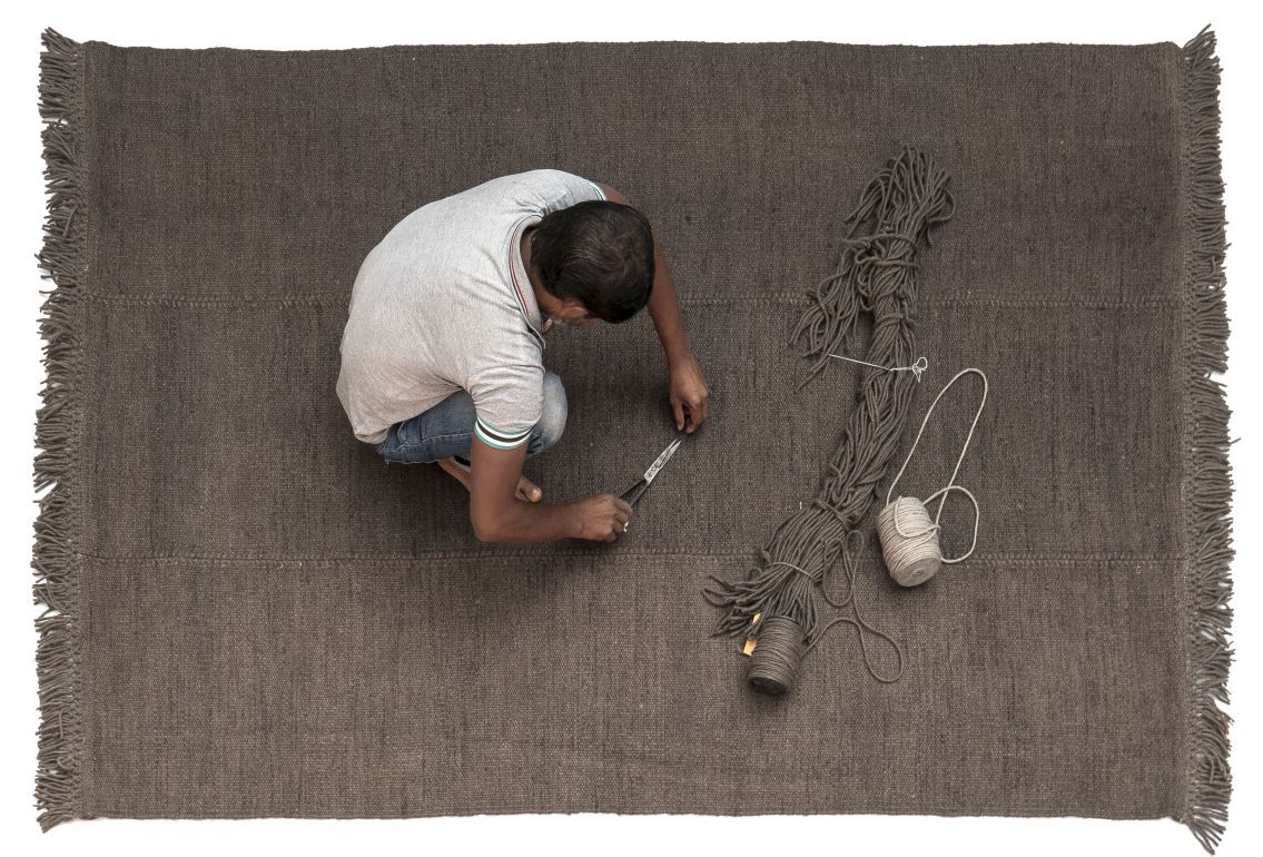 Mía Tapis marron 200x300cm Nanimarquina