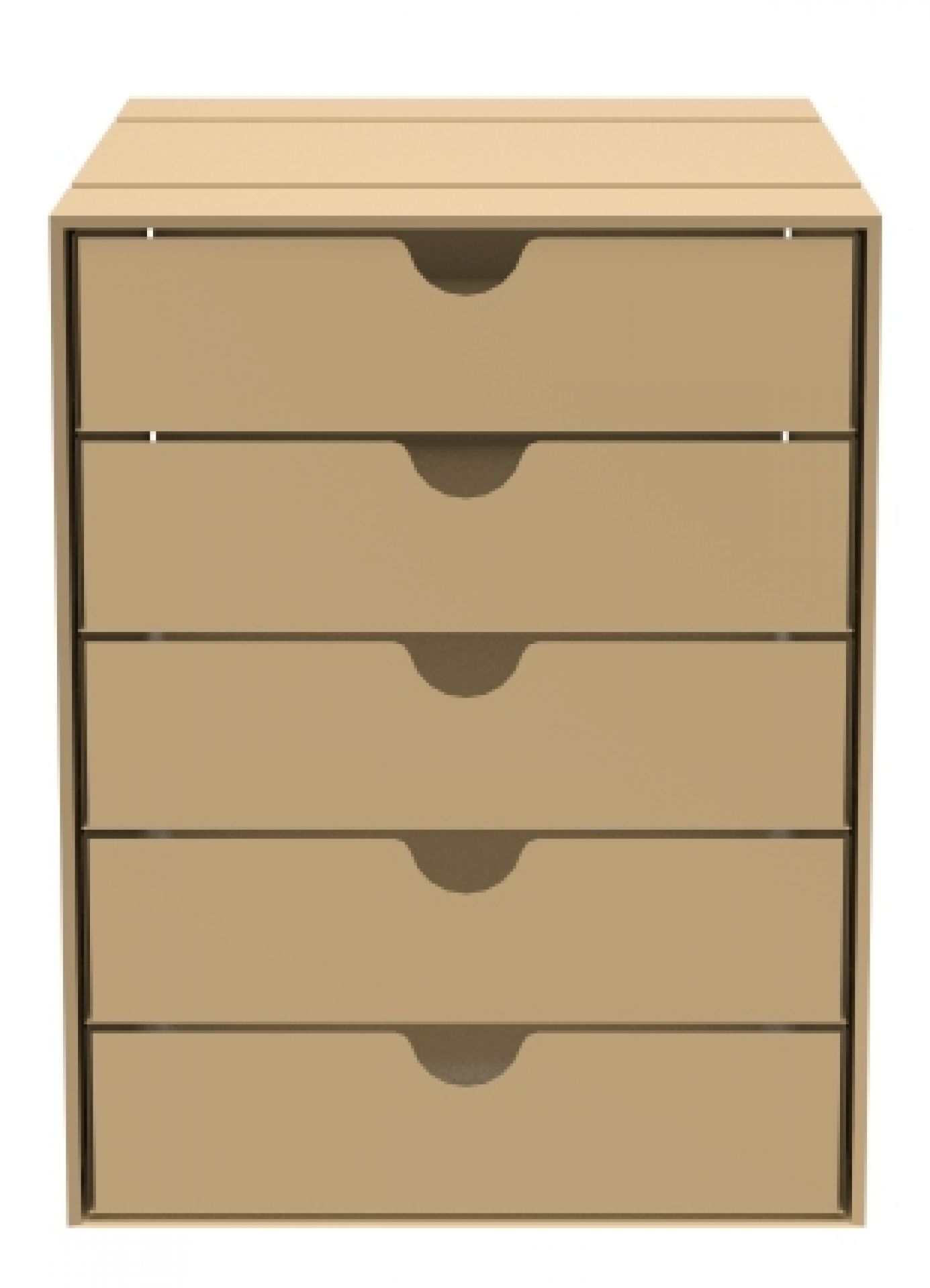 USM Haller Inos coffret C4 avec 5 plateaux fermés Home Office Beige