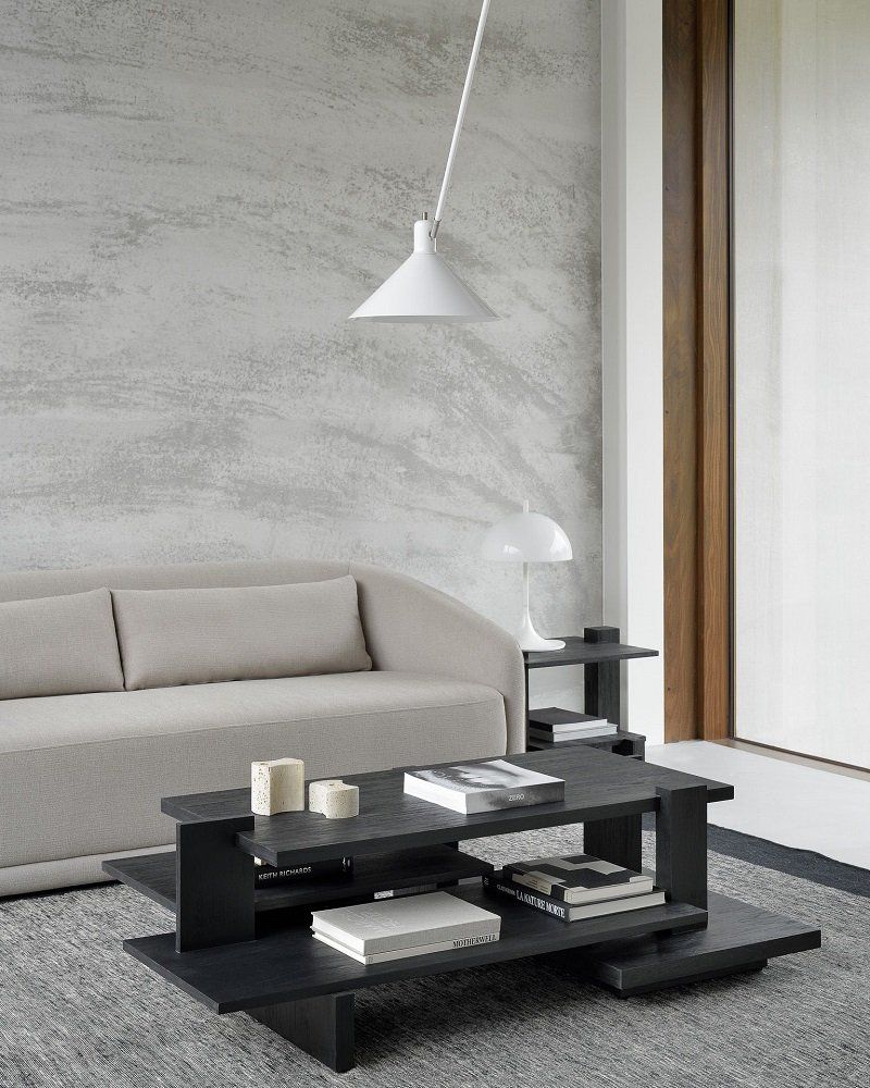 Teak Abstract Coffee table Table basse Noir Ethnicraft