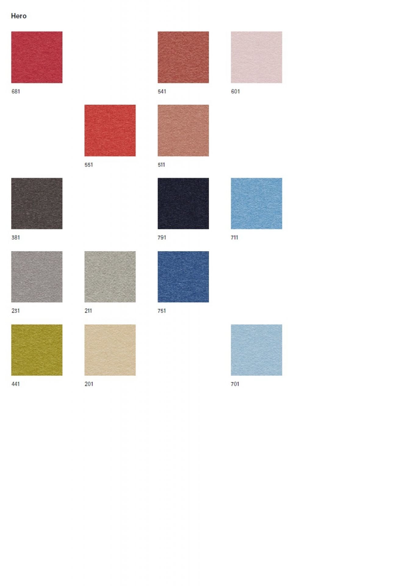 Sample carte Hero Kvadrat