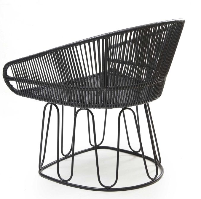 Circo Lounge Chair Fauteuil lounge d'extérieur ames Noir mat / Noir