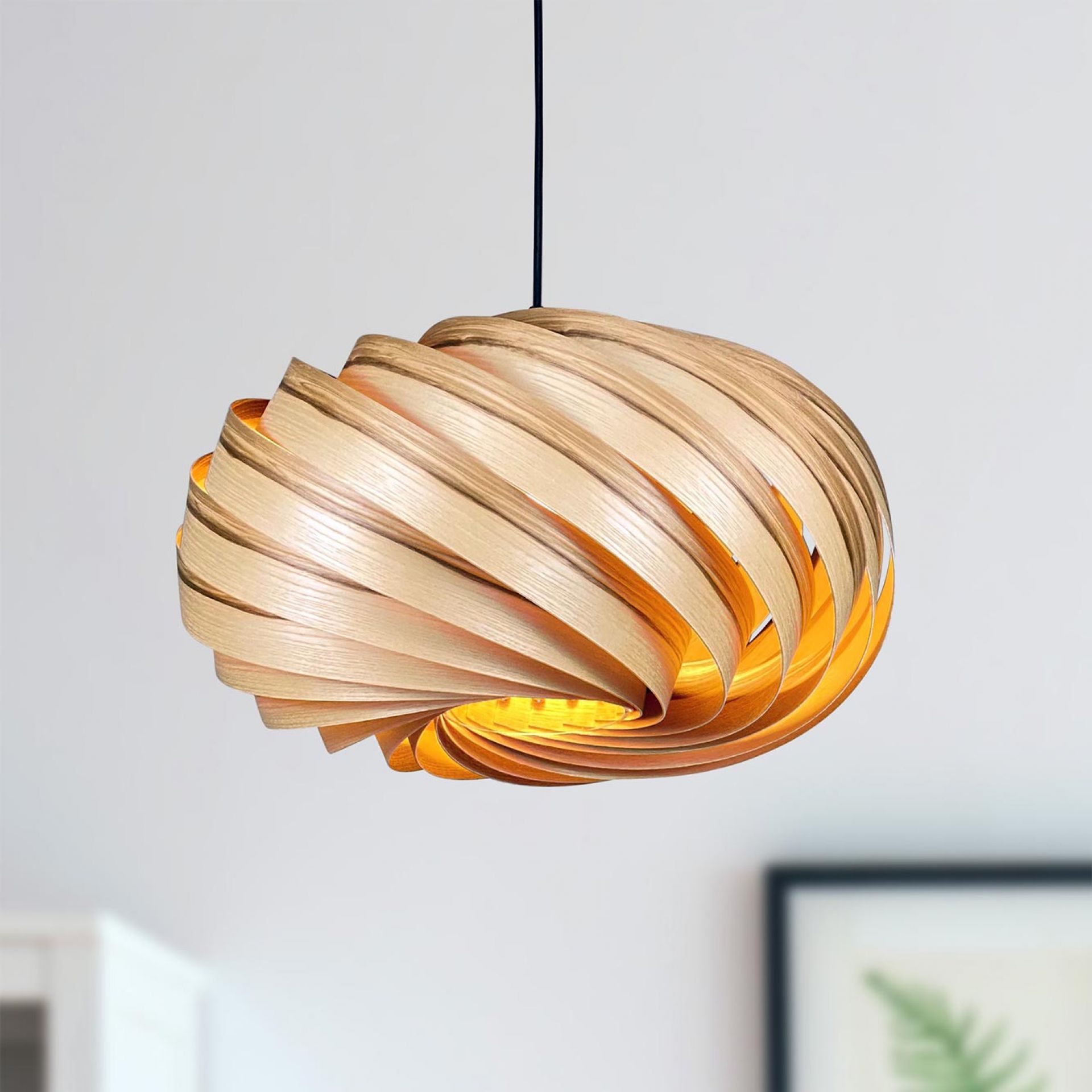 Quiescenta Lampe à suspendre Ø45 cm Frêne Gofurnit