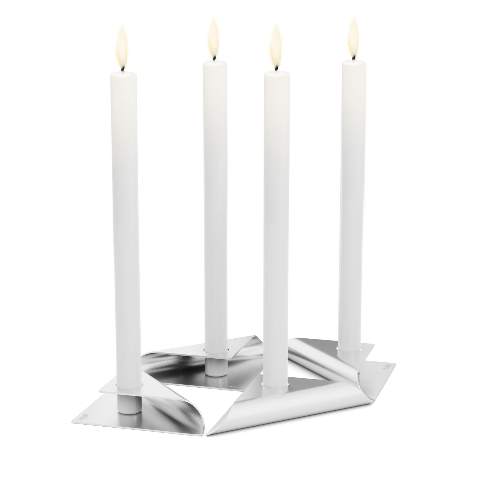 Square Candle Ensemble de 4 chandeliers argentés Höfats OFFRE SPECIALE