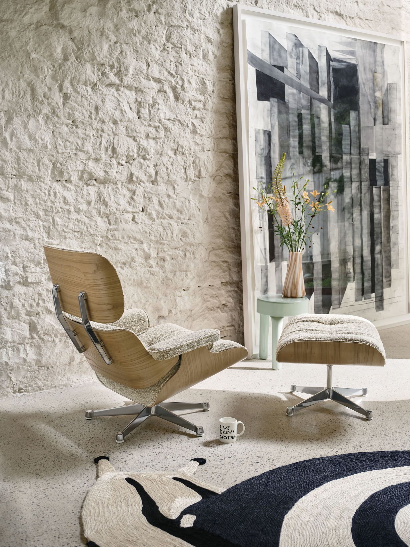 Eames Lounge Chair & Ottoman Armchair CONFIGURATEUR Cuir Premium F / Cuir Natural Vitra