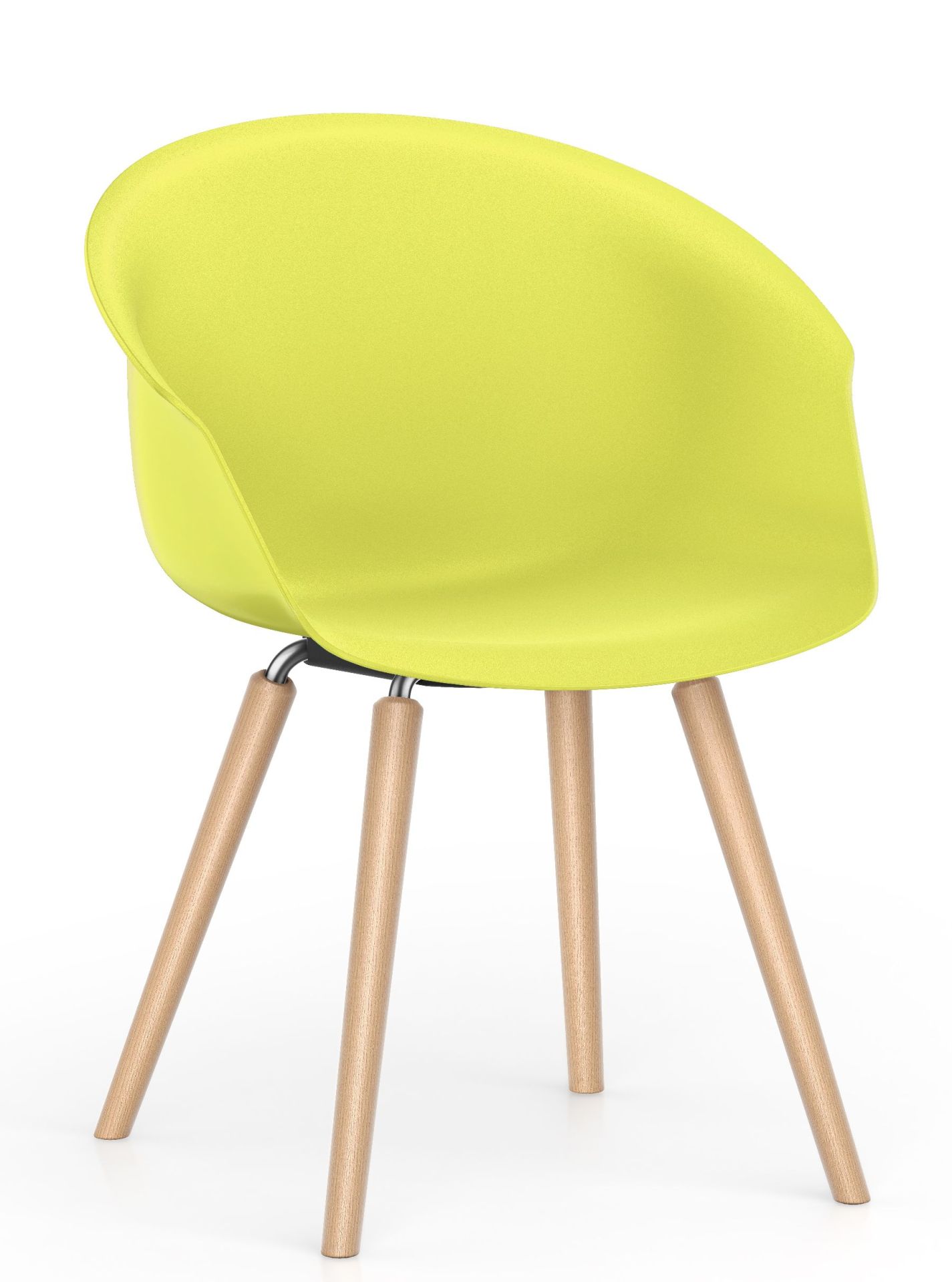 Shuffleis Fauteuil club quatre pieds bois Interstuhl