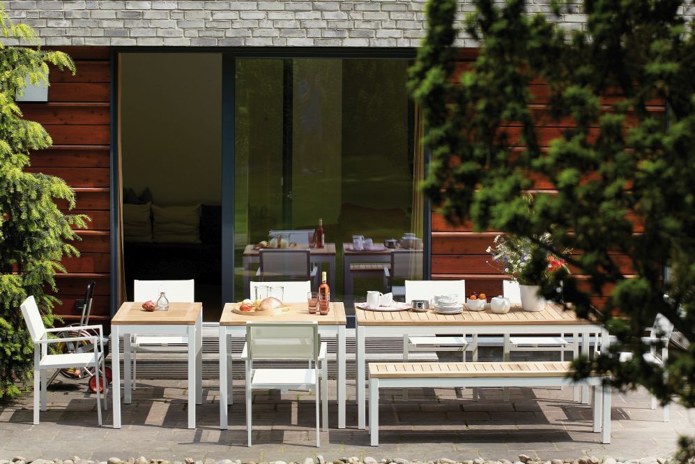 Piètement pour Contract Table blanc aluminium laqué époxy Jan Kurtz