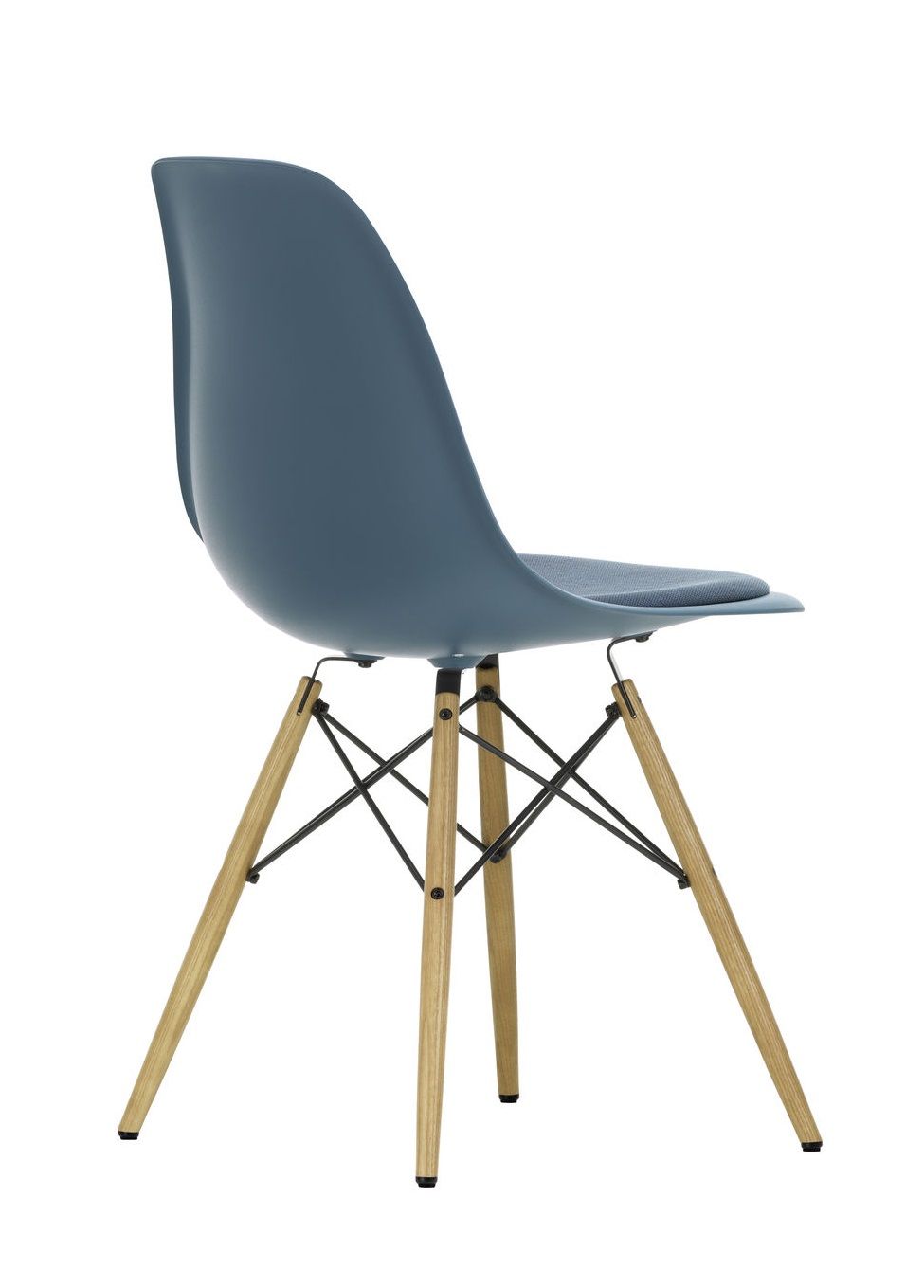 Eames Fiberglass Chair DSW chaise avec coussin d'assise Vitra