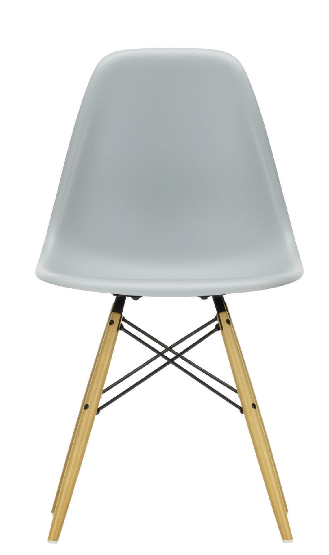 Eames Plastic Side Chair DSW Chaise Vitra Érable jaunâtre-Gris clair  