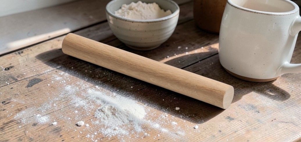 Rouleau à pâtisserie en bois de chêne 50 cm côte à côte