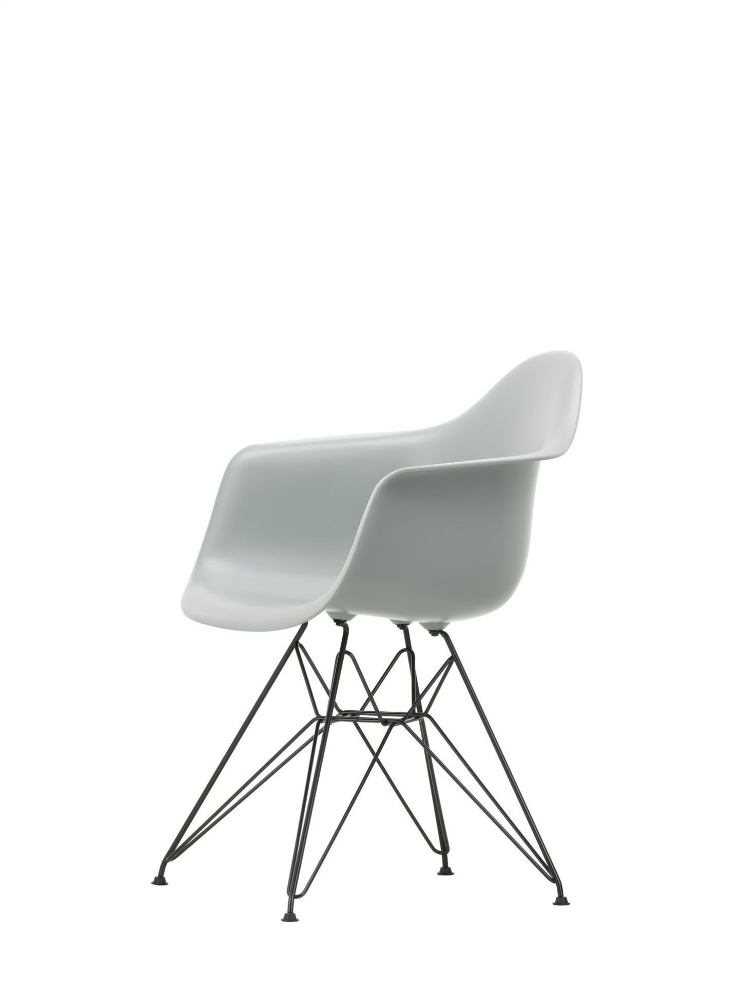 Eames Plastic Arm Chair DAR Chaise Vitra Noir - Sea blue