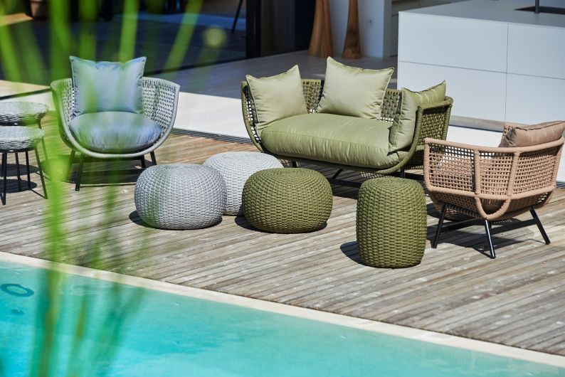 Suka Lounge Fauteuil d'extérieur Jan Kurtz Olive