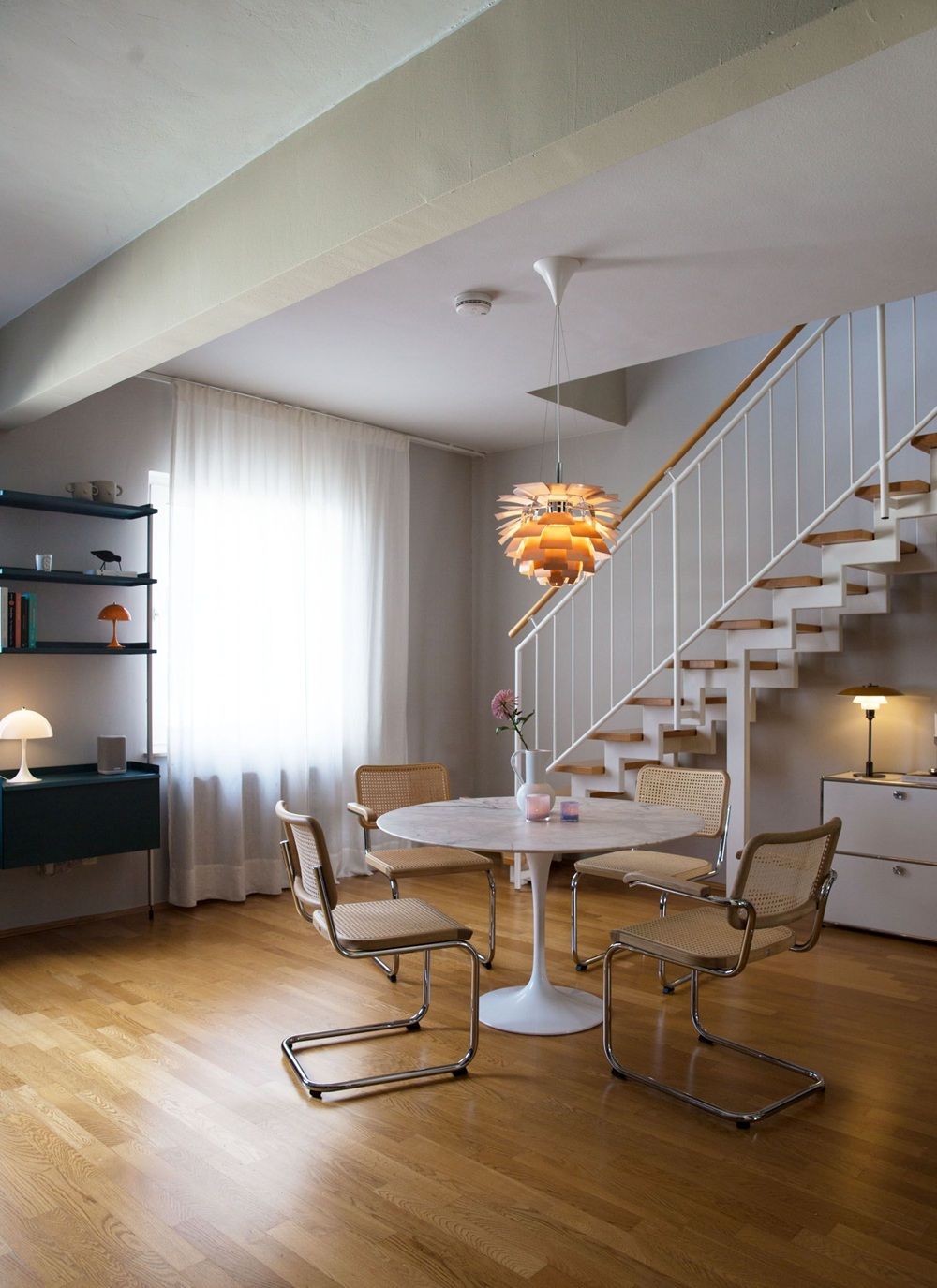 S 32 V Tube en acier Classique à bras oscillant libre CHROME/NATUREL Thonet COMBINAISON PRÉFÉRÉE