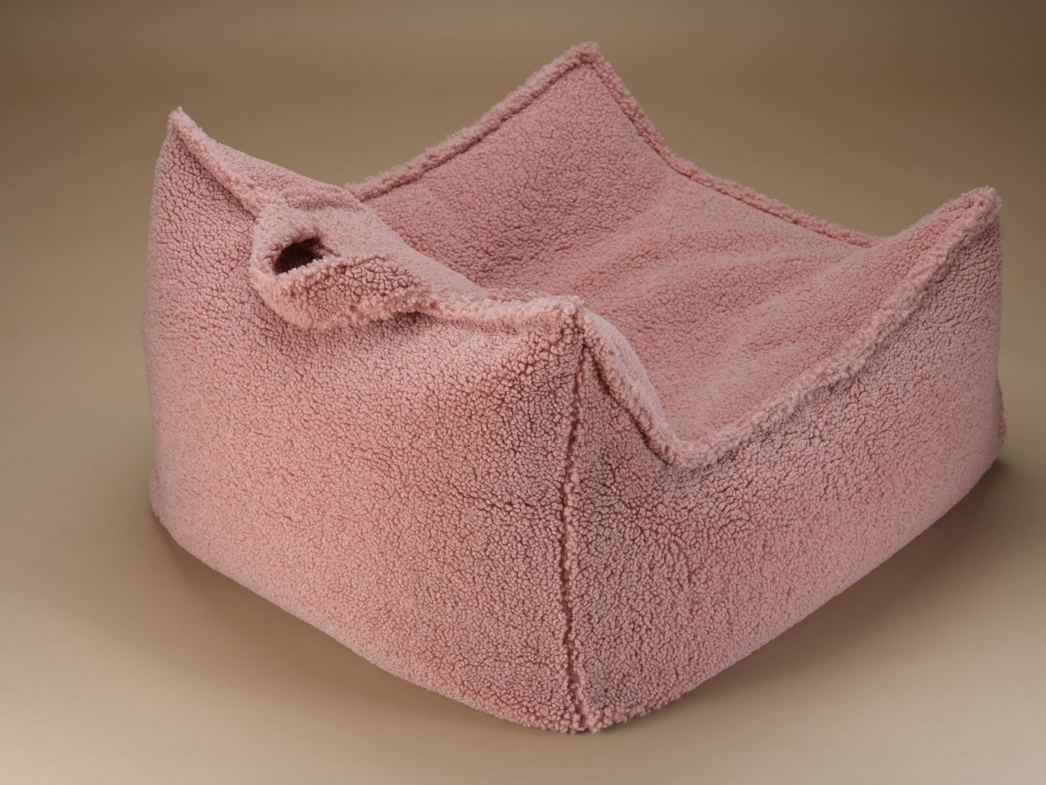 Fauteuil-sac d'enfant Tissu Teddy Goyave Wigiwama