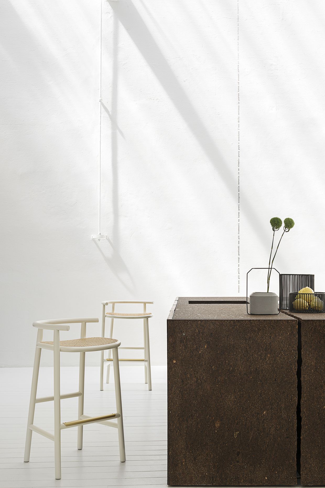 Single Curve Tabouret de bar Siège tressé Wiener GTV Design