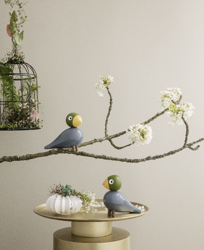 Songbirds Oiseaux chanteurs Figure en bois Rossignol Kay Bojesen