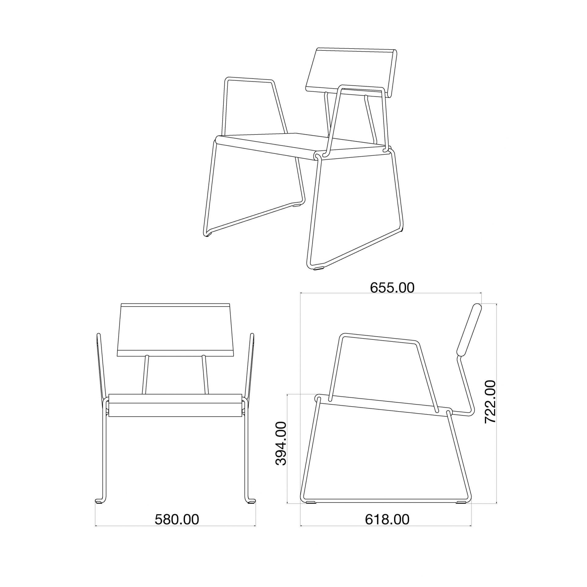 D:008 Loungechair avec Accoudoirs Fuchs & Habicht