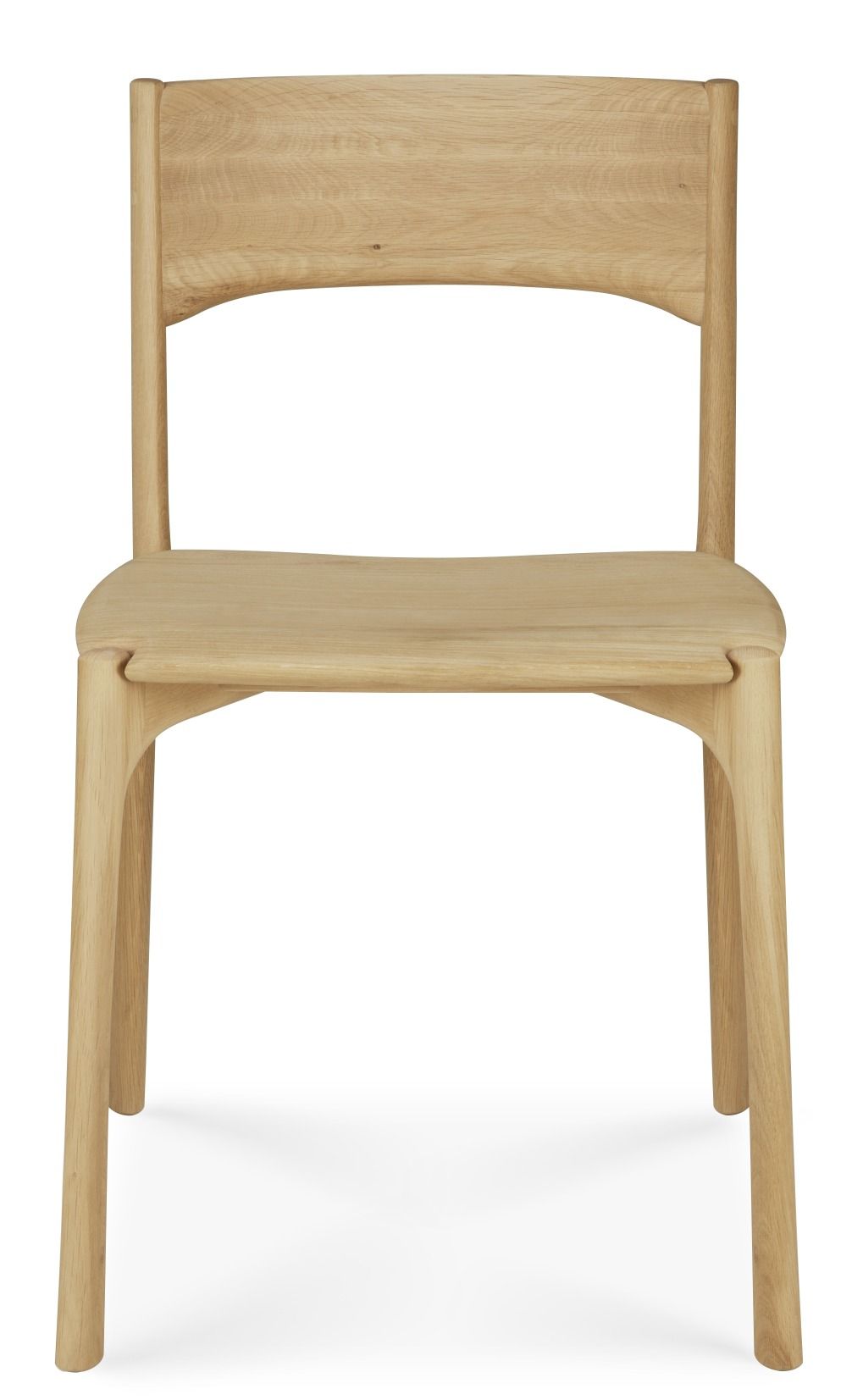 Ethnicraft PI Dining Chair: Holzstuhl ohne Armlehne, modernes Design für Esszimmer und Küche.