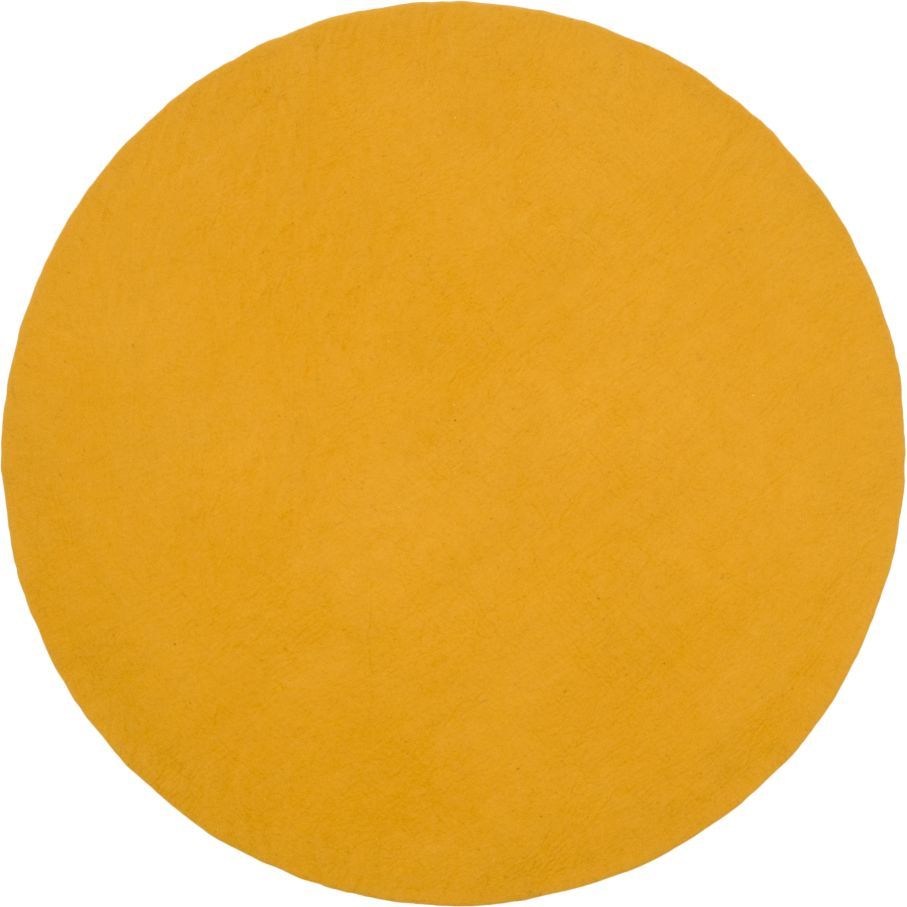Mono Rond Tapis en feutre Ø 160 cm myfelt Klara (jaune moutarde)