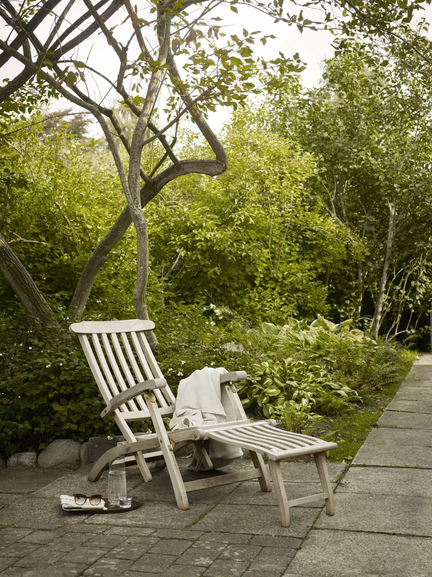 Steamer Deck Chair Chaise longue d'extérieur Skagerak by Fritz Hansen