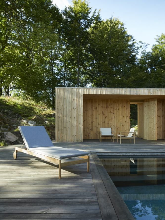 Pelagus Sunbed Bain de soleil d'extérieur Skagerak by Fritz Hansen