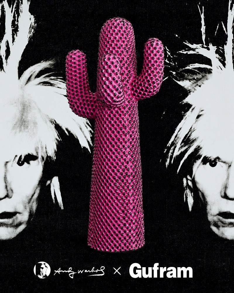 ANDY WARHOL X GUFRAM Andy's Cactus Garde-robe Gufram ÉDITION LIMITÉE OFFRE SPECIALE
