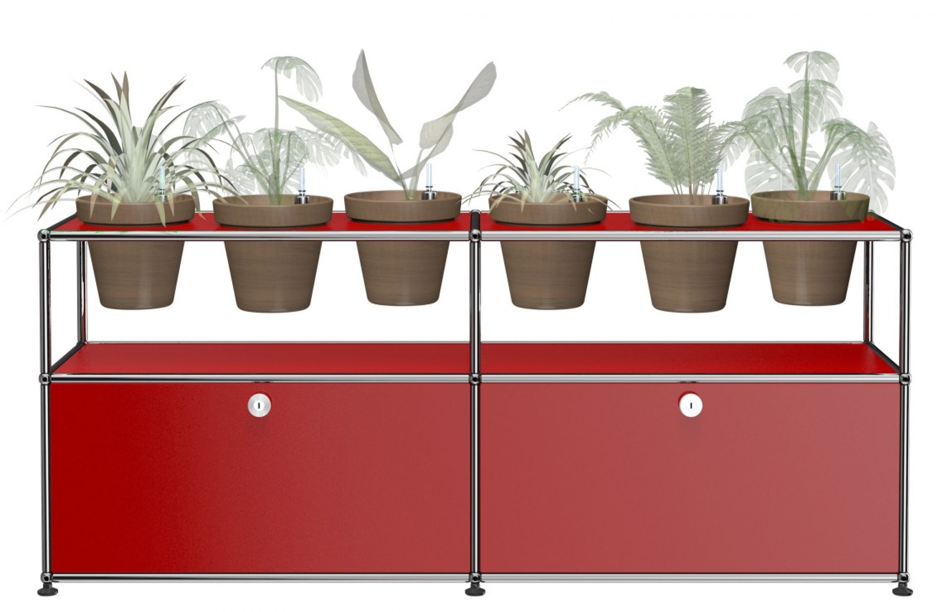 Mondes des plantes Sideboard Configuration 2 USM Haller Rouge rubis