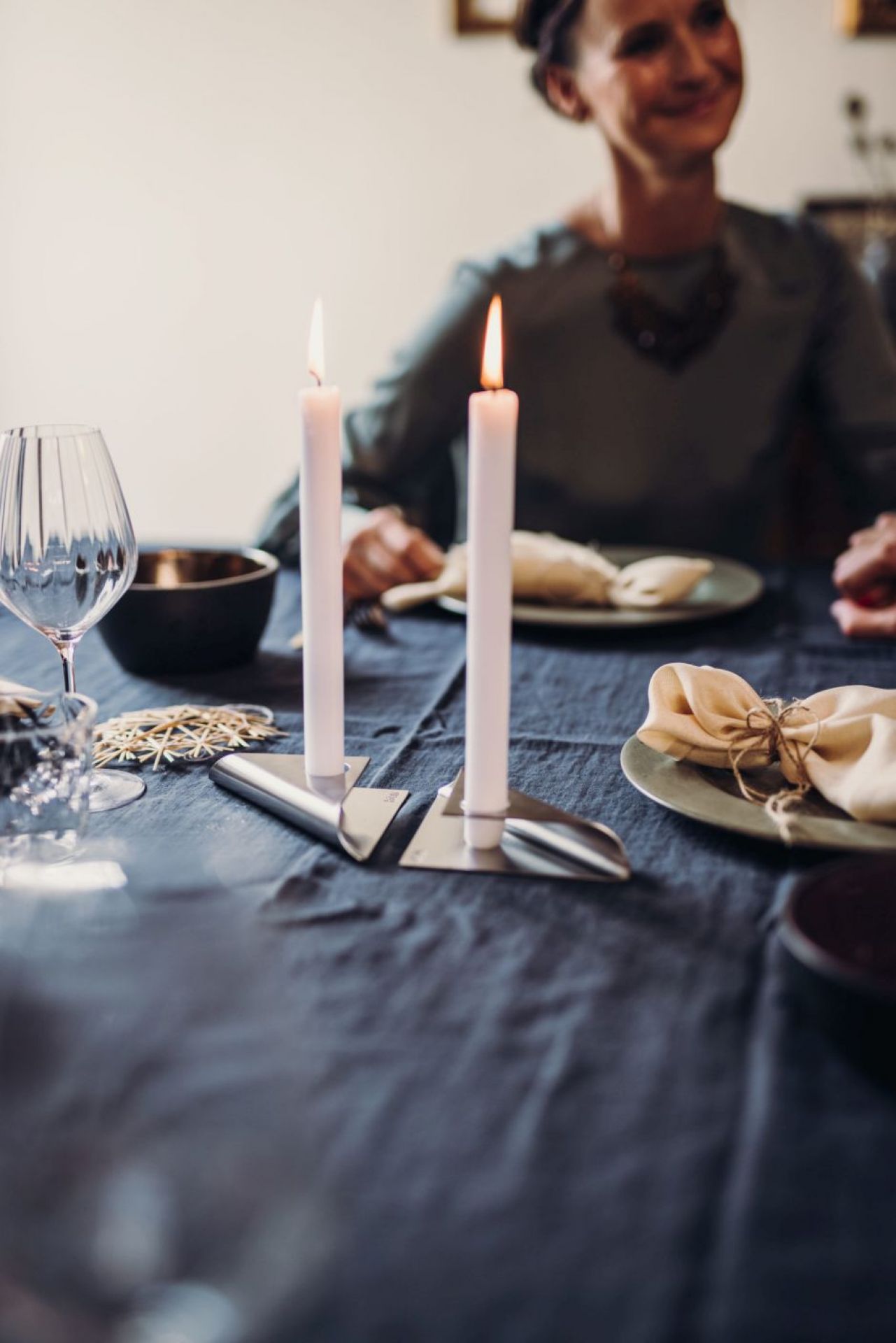 Square Candle Ensemble de 4 chandeliers argentés Höfats OFFRE SPECIALE