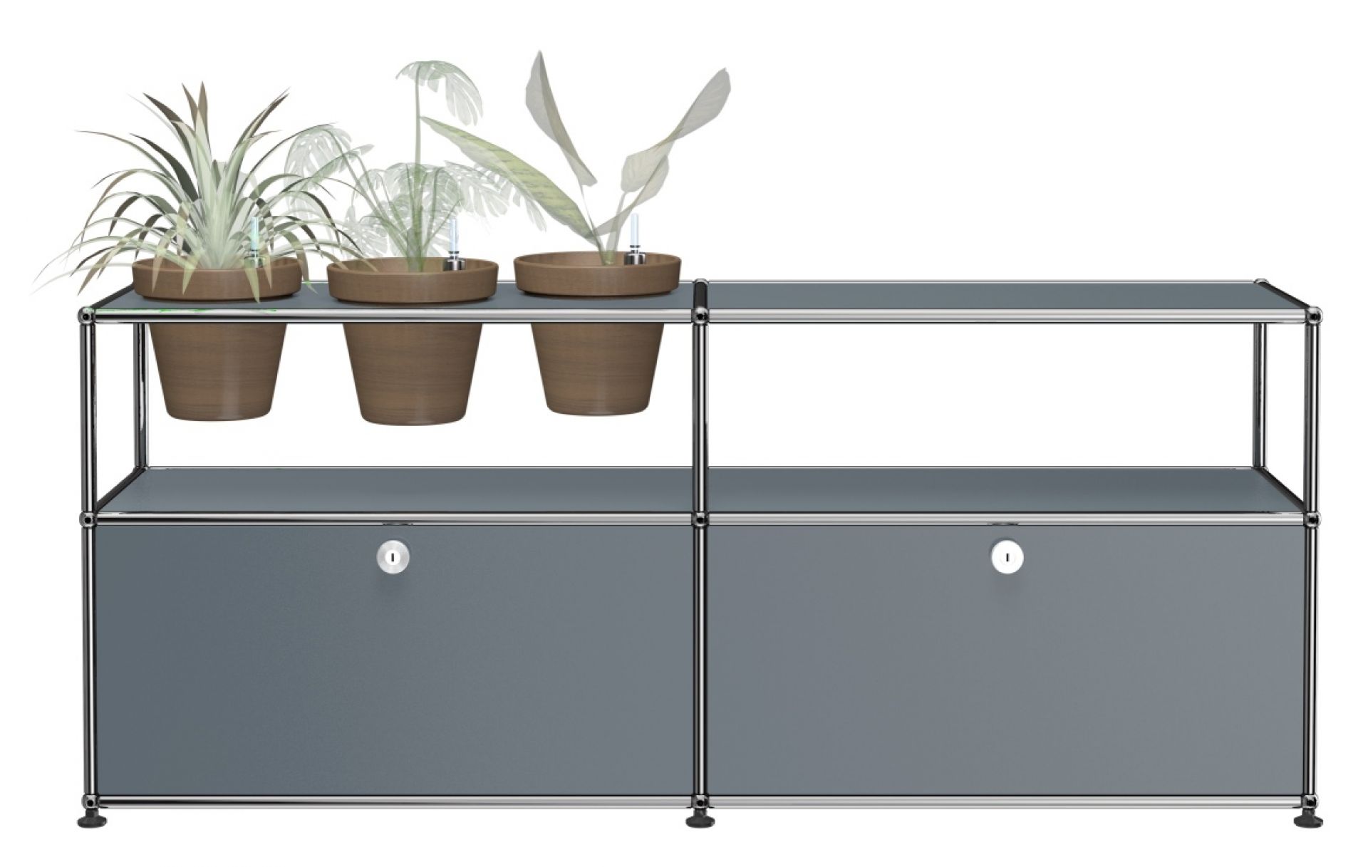 Mondes des plantes Sideboard Configuration 1 USM Haller Gris moyen