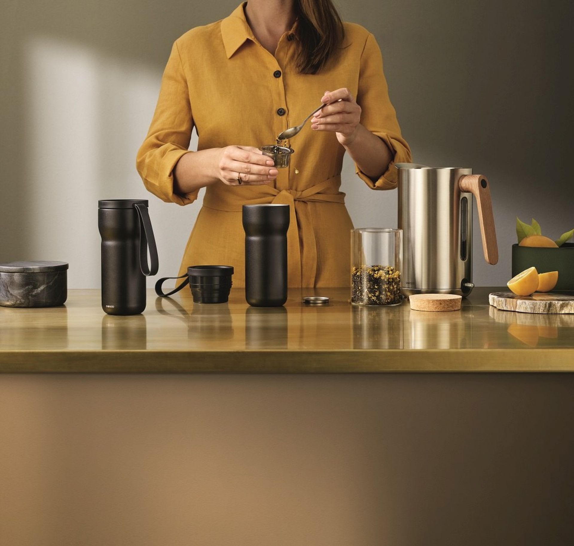 Nordic Kitchen Thermo tea mug Tasse à thé thermo avec filtre Noir Eva Solo OFFRE SPECIALE