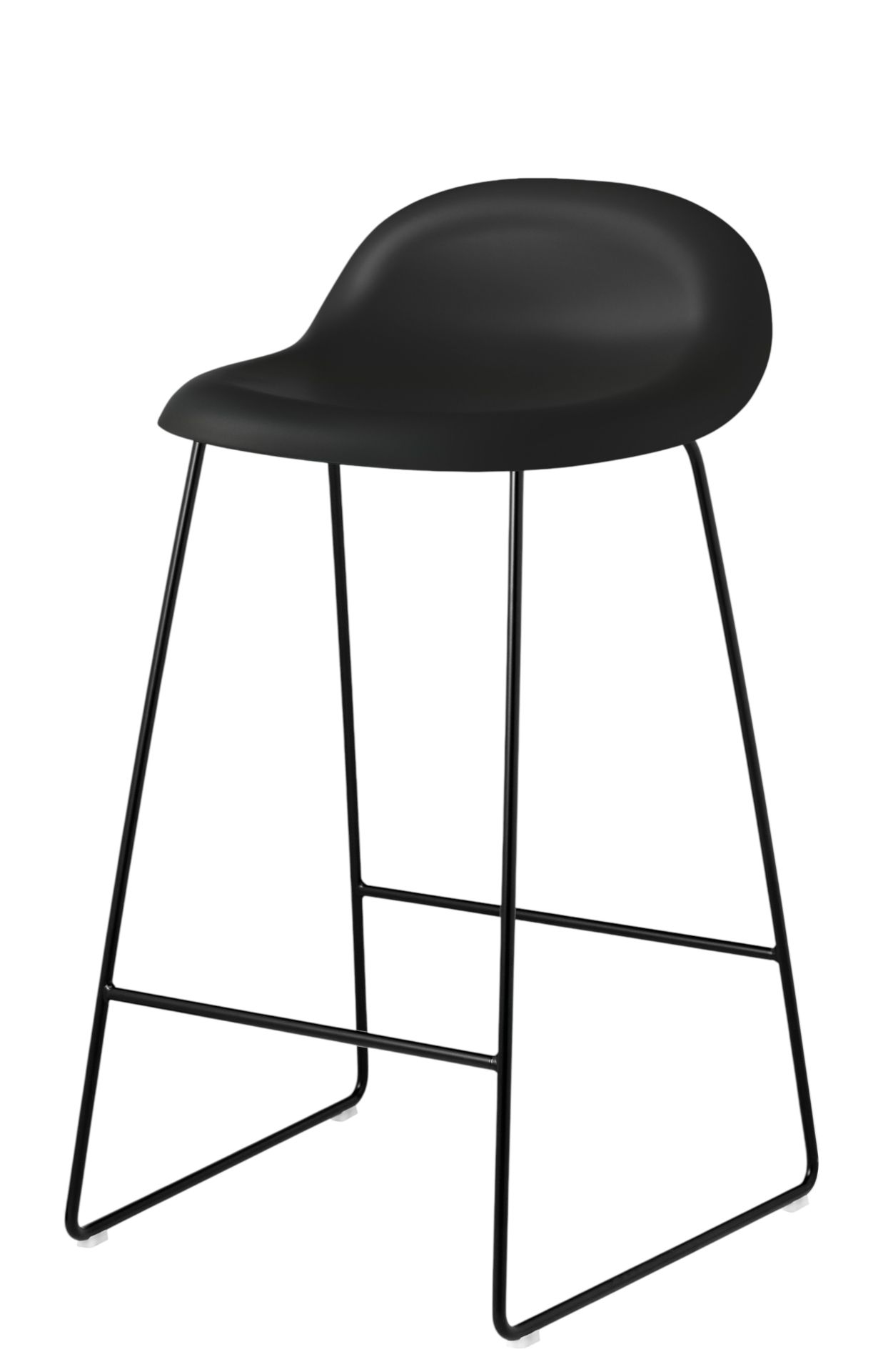 3D tabouret de bar 65 plastique - Sledge Base Gubi
