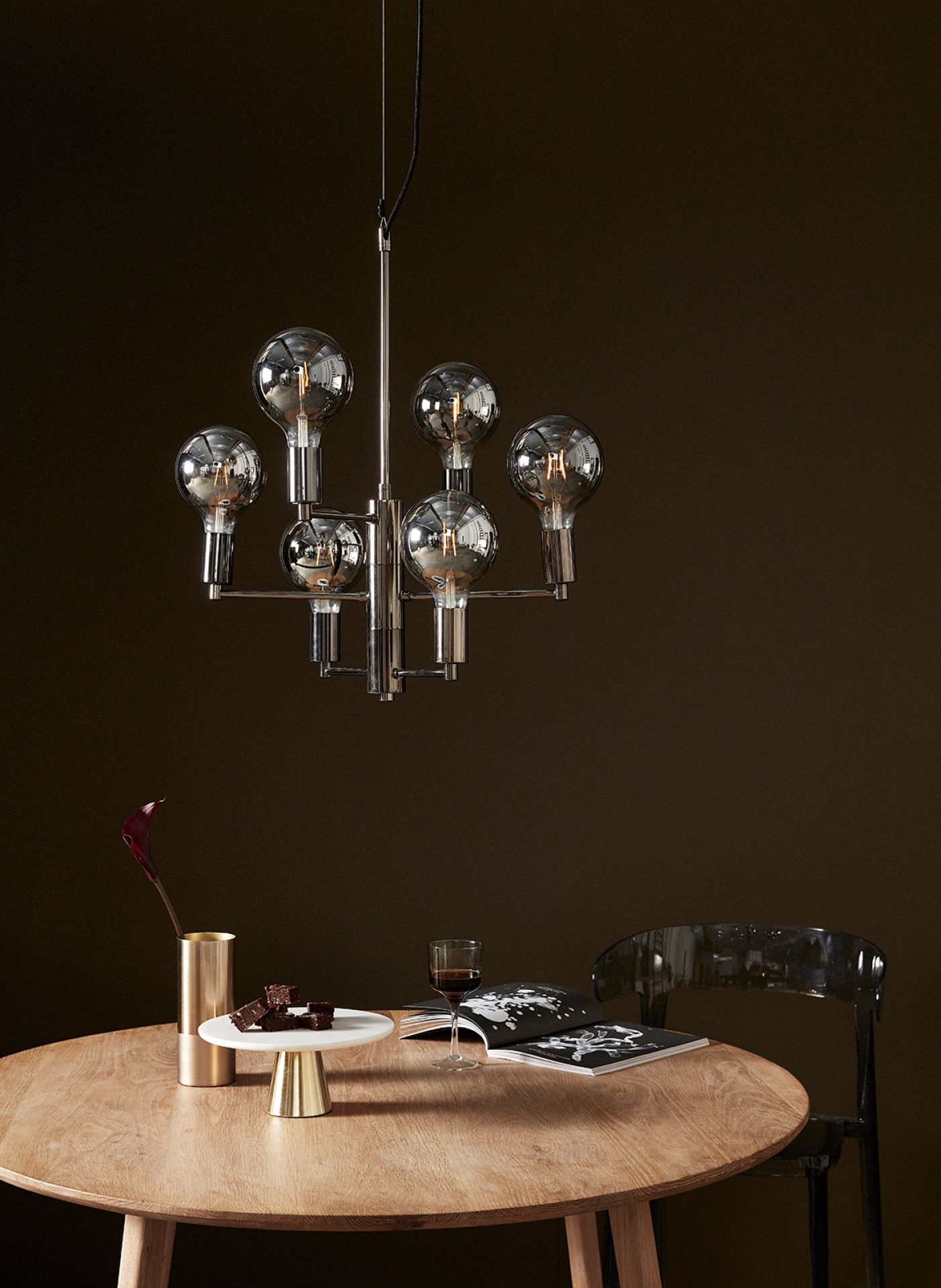 Lampe w / ampoule, LED Fumée / Gris Hübsch Intérieur